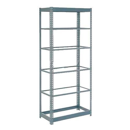Global Industrial Heavy Duty Shelving 36W x 12D x 84H With 6 Shelves, No Deck, Gray B2297685